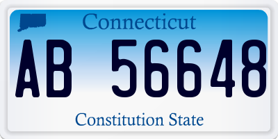 CT license plate AB56648