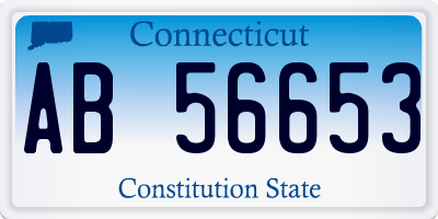 CT license plate AB56653