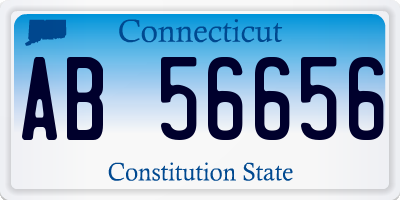 CT license plate AB56656