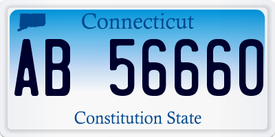 CT license plate AB56660