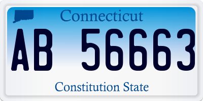 CT license plate AB56663