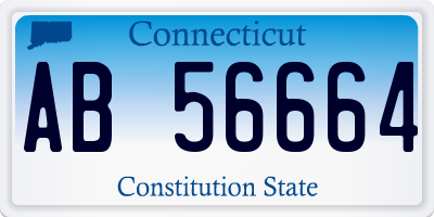 CT license plate AB56664