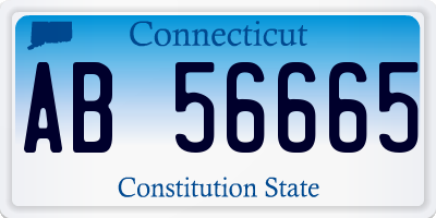 CT license plate AB56665