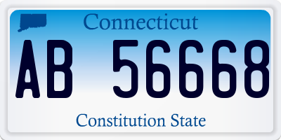 CT license plate AB56668