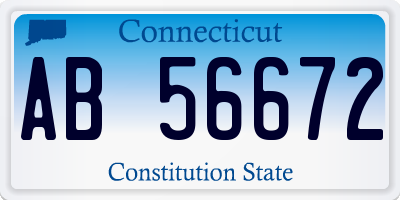 CT license plate AB56672