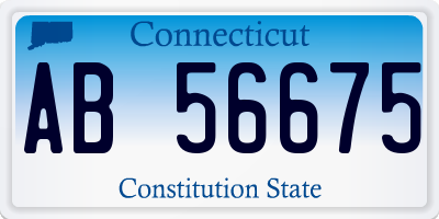 CT license plate AB56675