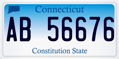 CT license plate AB56676