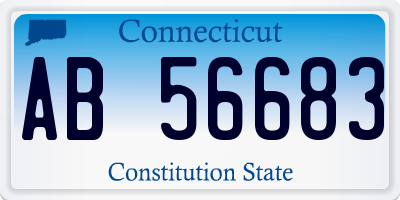 CT license plate AB56683