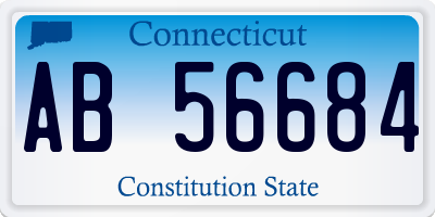 CT license plate AB56684