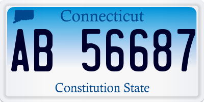 CT license plate AB56687