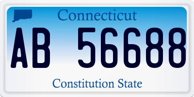 CT license plate AB56688