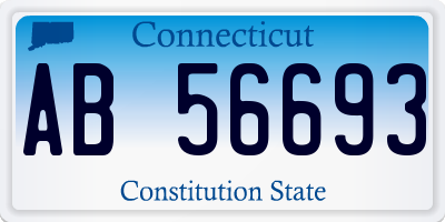 CT license plate AB56693