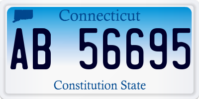 CT license plate AB56695