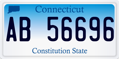 CT license plate AB56696