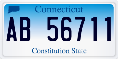 CT license plate AB56711