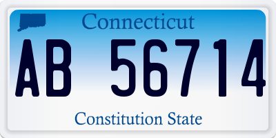 CT license plate AB56714