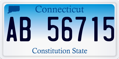 CT license plate AB56715