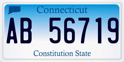 CT license plate AB56719