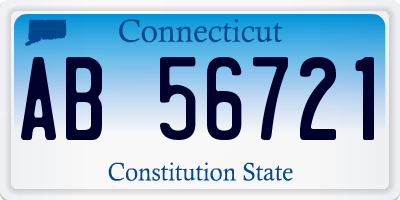 CT license plate AB56721