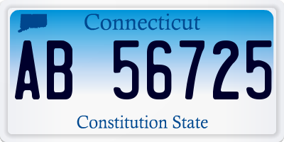 CT license plate AB56725