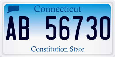 CT license plate AB56730