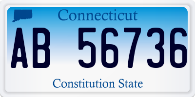 CT license plate AB56736