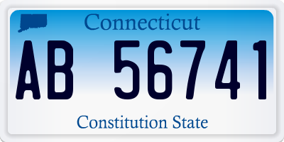 CT license plate AB56741