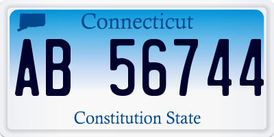 CT license plate AB56744