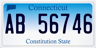 CT license plate AB56746