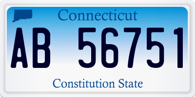 CT license plate AB56751