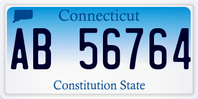 CT license plate AB56764