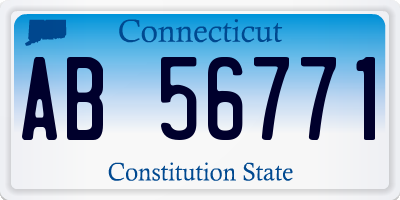CT license plate AB56771