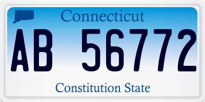 CT license plate AB56772