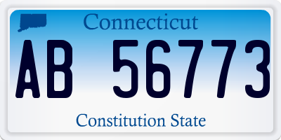 CT license plate AB56773