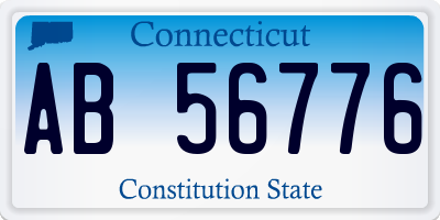 CT license plate AB56776