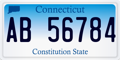 CT license plate AB56784