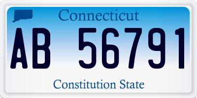 CT license plate AB56791