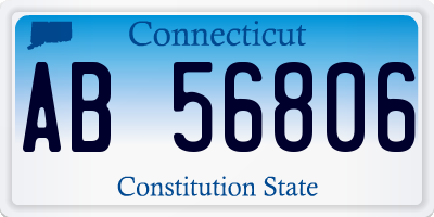 CT license plate AB56806