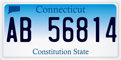 CT license plate AB56814