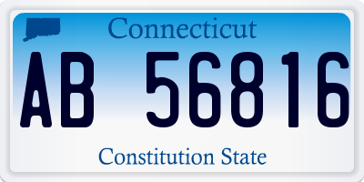 CT license plate AB56816