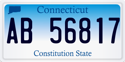 CT license plate AB56817