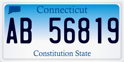 CT license plate AB56819