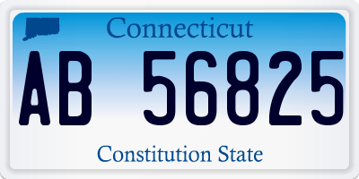 CT license plate AB56825