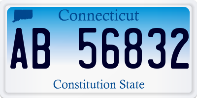 CT license plate AB56832