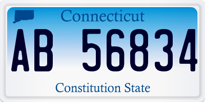 CT license plate AB56834