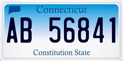 CT license plate AB56841