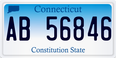 CT license plate AB56846