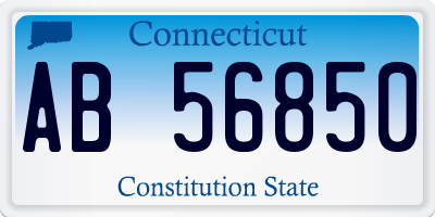 CT license plate AB56850