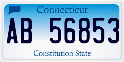 CT license plate AB56853