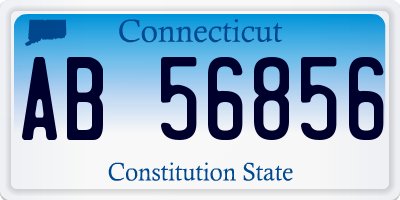 CT license plate AB56856